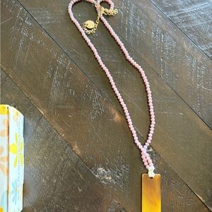 Plunder Blush and Gold Beaded Necklace